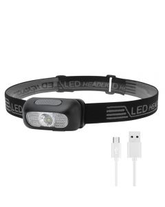 Boruit B7 Neue Mini-Stirnlampe LED USB Wiederaufladbare Nachtfischen Wasserdichte Nachtlauf-Stirnlampe