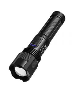 Boruit C15 starkes Licht XHP50 Taschenlampe USB-C wiederaufladbare Taschenlampe mit großer Reichweite Taschenlampe mit Fokussierung 1800 Lumen maximale Reichweite 800 Meter