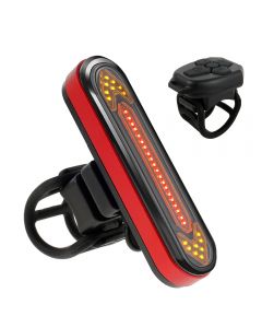 Smart Wireless Fernbedienung FahrradBlinker Licht Wasserdicht Led Fahrrad  Rücklicht Richtung Licht USB Wiederaufladbare MTB (schwarz)