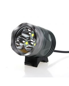 010 3000-Lumen-LED-Fahrrad-Frontlicht mit 3 Stück T6-LED (3-Modus, 4x18650-Akku im Lieferumfang enthalten)