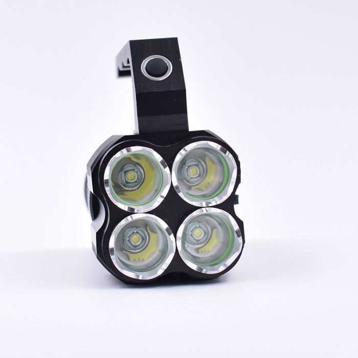 4 * T6 LED Lampe Perlen tragbare Scheinwerfer Taschenlampe Suchscheinwerfer  mit 4 18650 Batterien betrieben