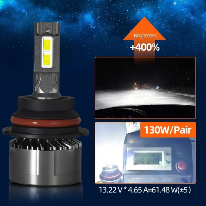 G-View G12W 130W 30000lm projecteur LED à chaud quatre côtés COB 6000K  30000lm 9005 9006 9012 H11 H7 H4 voiture Voyant lumineux - Chine Projecteur  LED, éclairage voiture LED