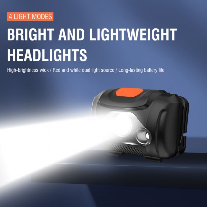 Bruit H09 Headlamp Built-in 3 AAA Battery LED Headlight Working