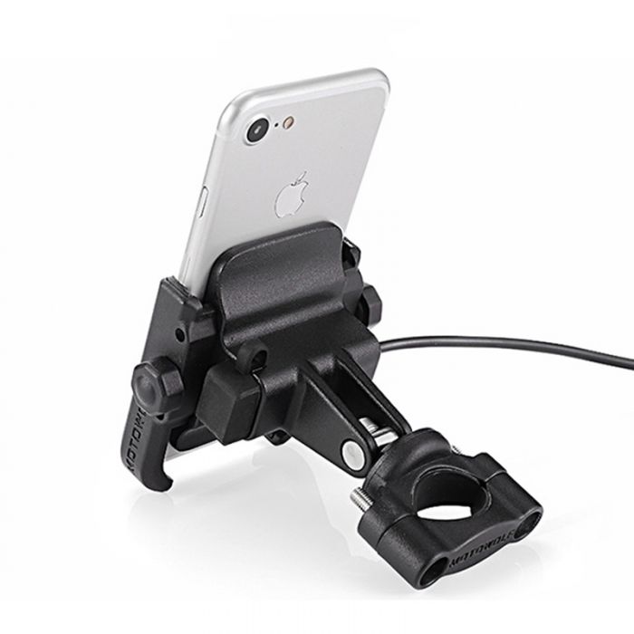 MOTOWOLF Motorcycle Rechargeable Aluminum Alloy Mobile Phone Holder  Electric Vehicle Universal Navigation Mobile Phone Holder