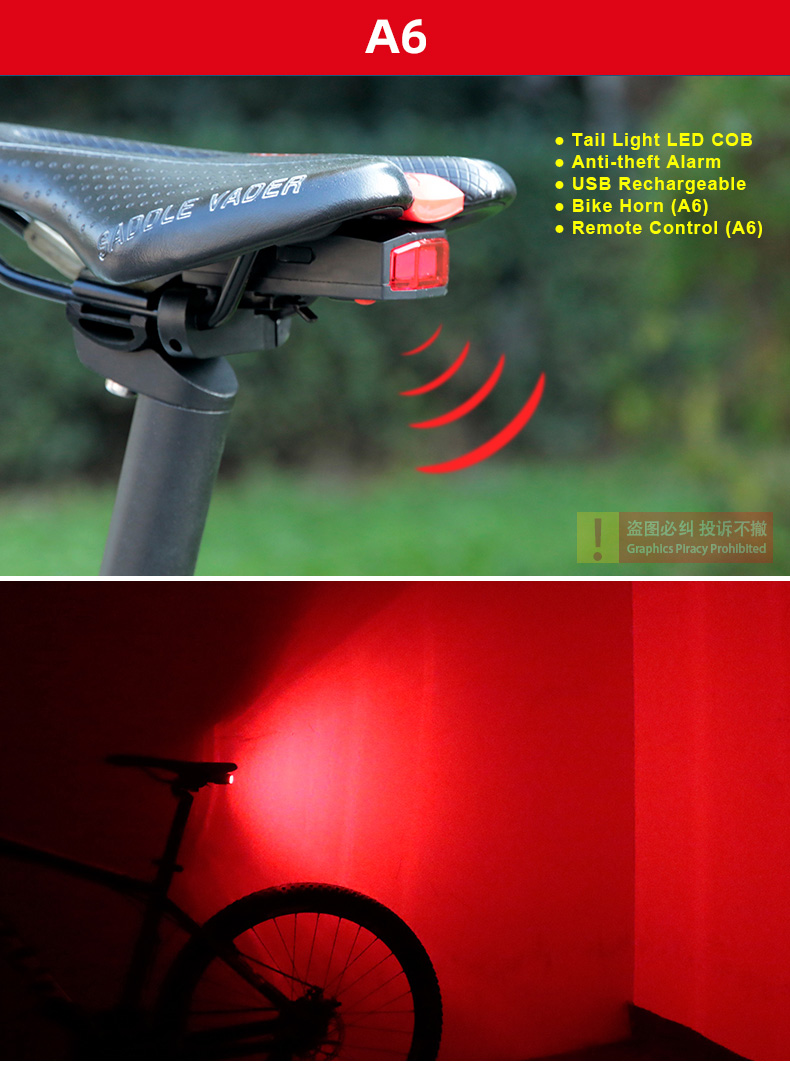 Dhrs Fahrrad-blinklicht Mit Fernbedienung, Kabellos, Rcklicht Mit